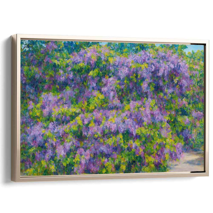 Lilac Serenade: Impressionist Purple Bloom Canvas Art Print