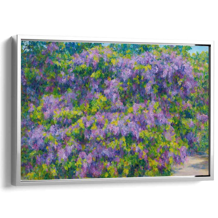 Lilac Serenade: Impressionist Purple Bloom Canvas Art Print