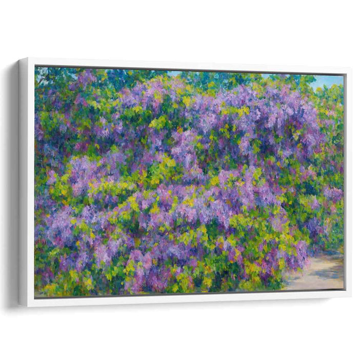 Lilac Serenade: Impressionist Purple Bloom Canvas Art Print