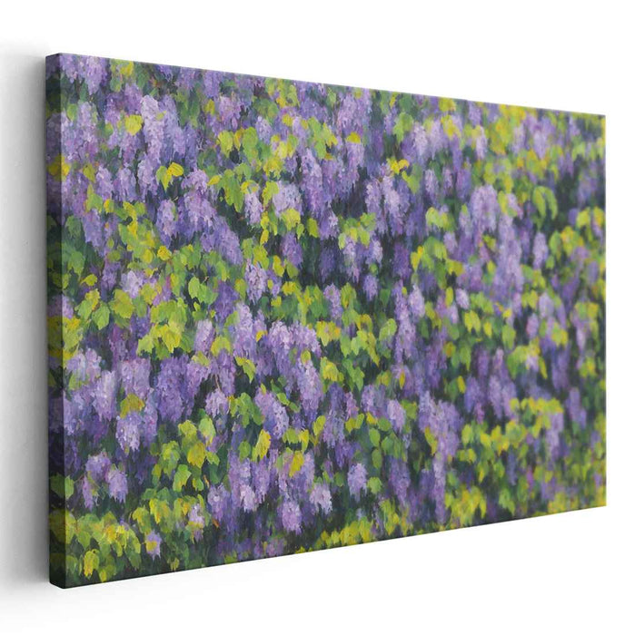 Whispers Amongst Petals: Serene Impressionist Garden Canvas Art