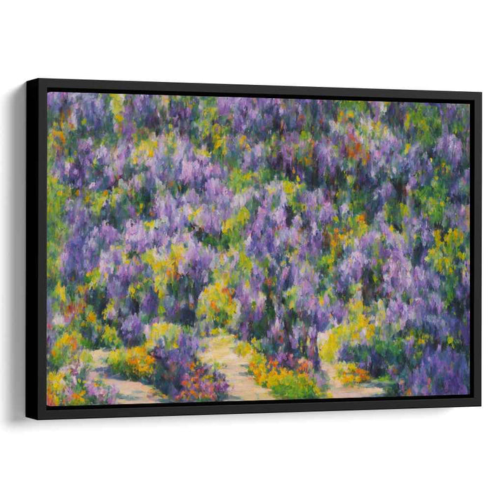 Dreamy Petal Enchantment: Impressionist Garden Canvas Art
