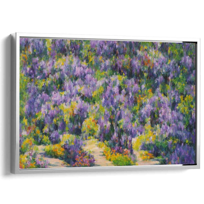 Dreamy Petal Enchantment: Impressionist Garden Canvas Art