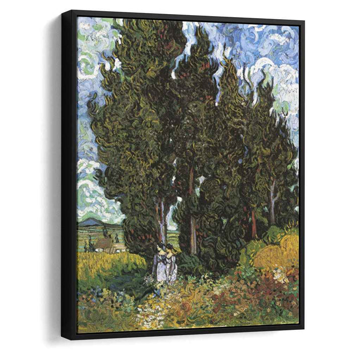 Cypresses with Two Women (1889) by Vincent van Gogh
