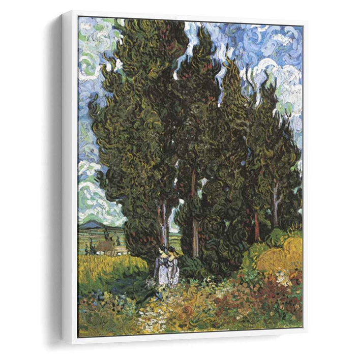 Cypresses with Two Women (1889) by Vincent van Gogh