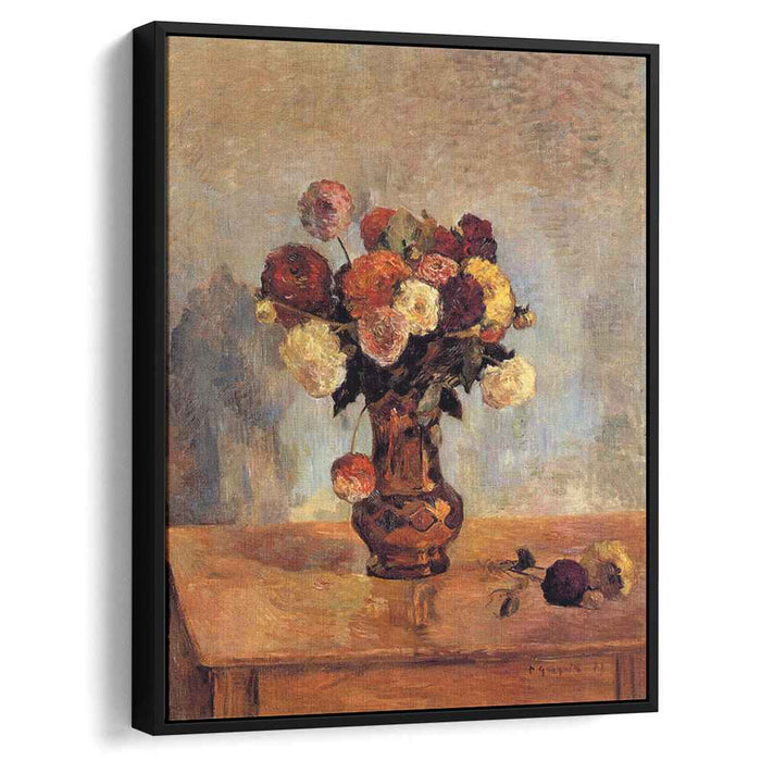 Dahlias in a copper vase (1885) by Paul Gauguin