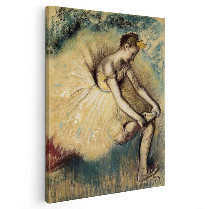 Dancer Putting on Her Slipper (1896) by Edgar Degas
