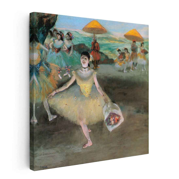 Dancer with a Bouquet Bowing (1877) by Edgar Degas