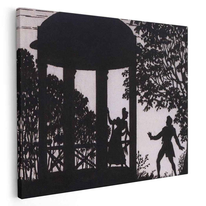 Date of Vladimir and Masha in the garden (1919) by Boris Kustodiev