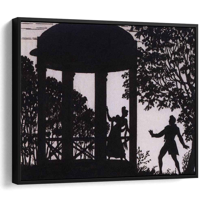 Date of Vladimir and Masha in the garden (1919) by Boris Kustodiev