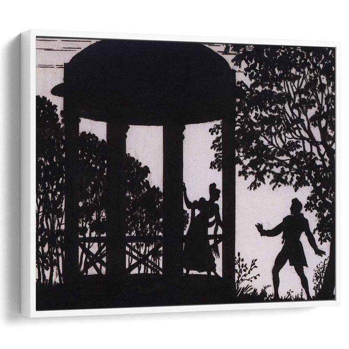 Date of Vladimir and Masha in the garden (1919) by Boris Kustodiev