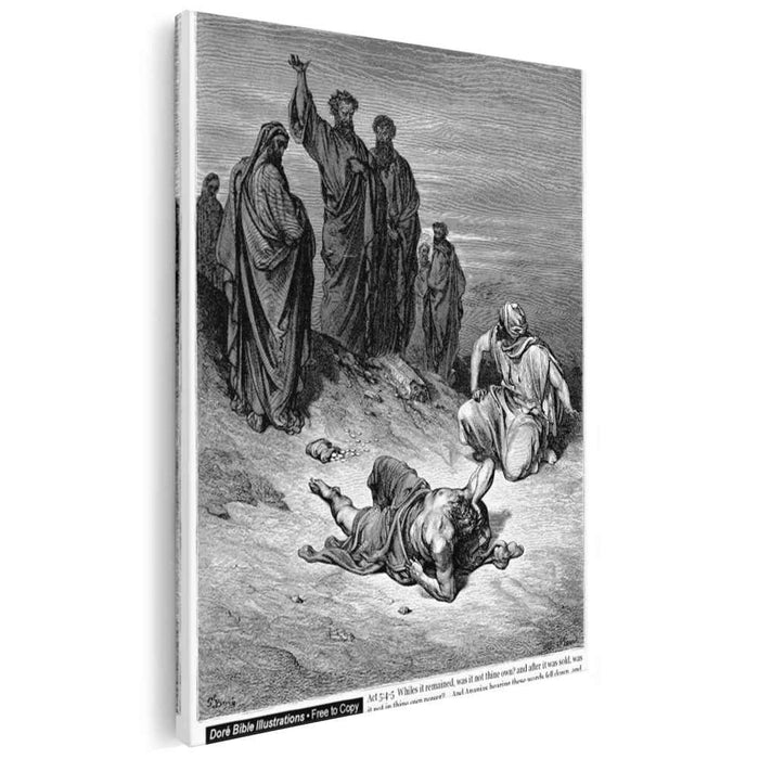 Death Of Ananias by Gustave Dore