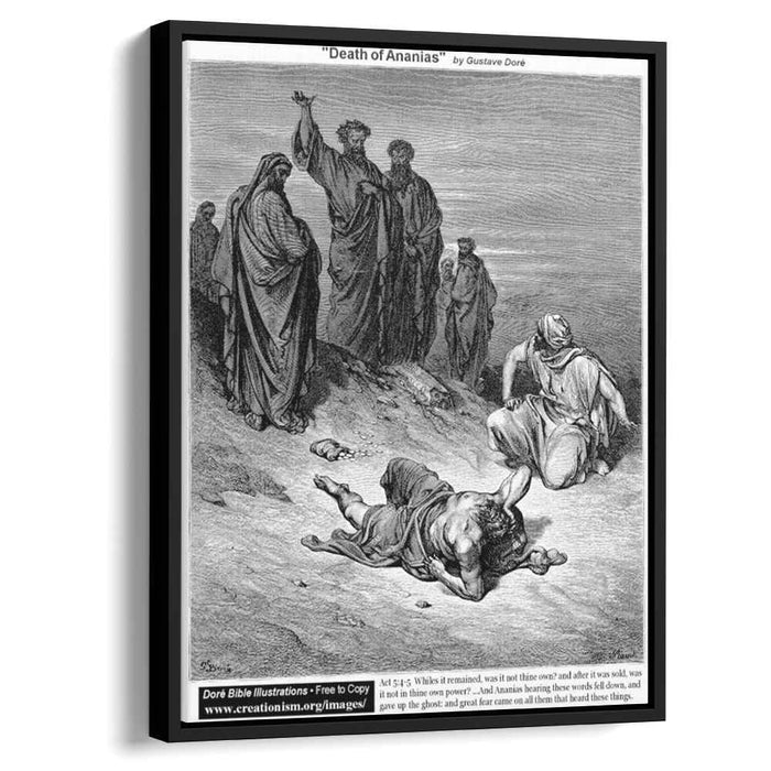 Death Of Ananias by Gustave Dore