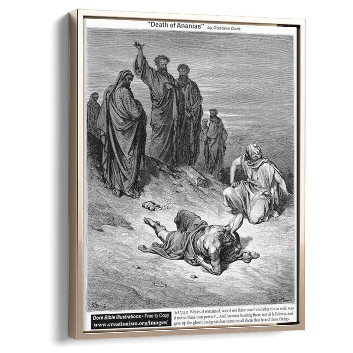 Death Of Ananias by Gustave Dore