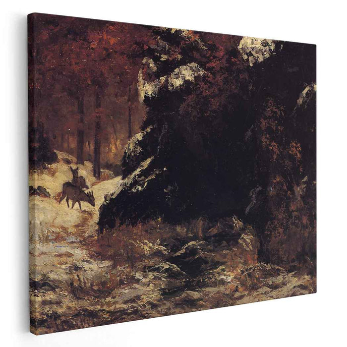 Deer in the Snow (1867) by Gustave Courbet