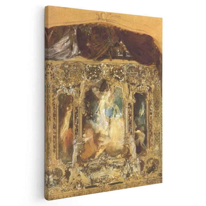 Design for a theater curtain (1883) by Gustav Klimt