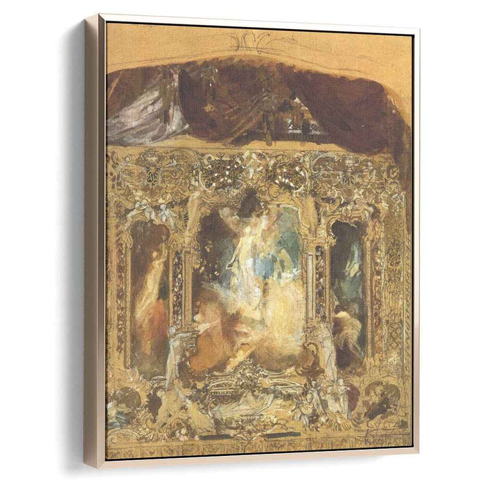 Design for a theater curtain (1883) by Gustav Klimt