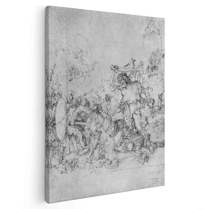 Design for the Fugger Chapel in Augsburg Samson fighting the Philistines (1510) by Albrecht Durer