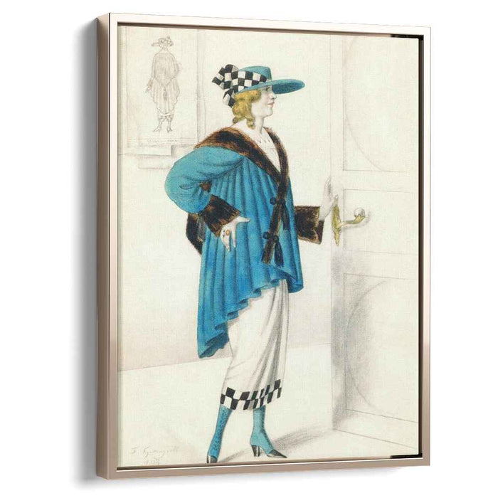 Designs of female costume (1923) by Boris Kustodiev