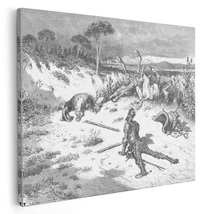 Don Quixote's Moralising on Ingratitude by Gustave Dore