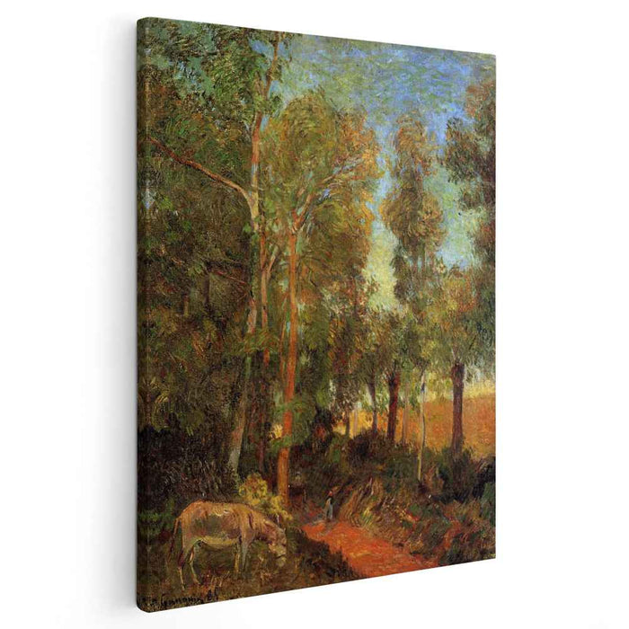 Donkey by lane (1885) by Paul Gauguin