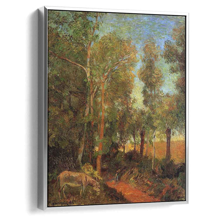 Donkey by lane (1885) by Paul Gauguin