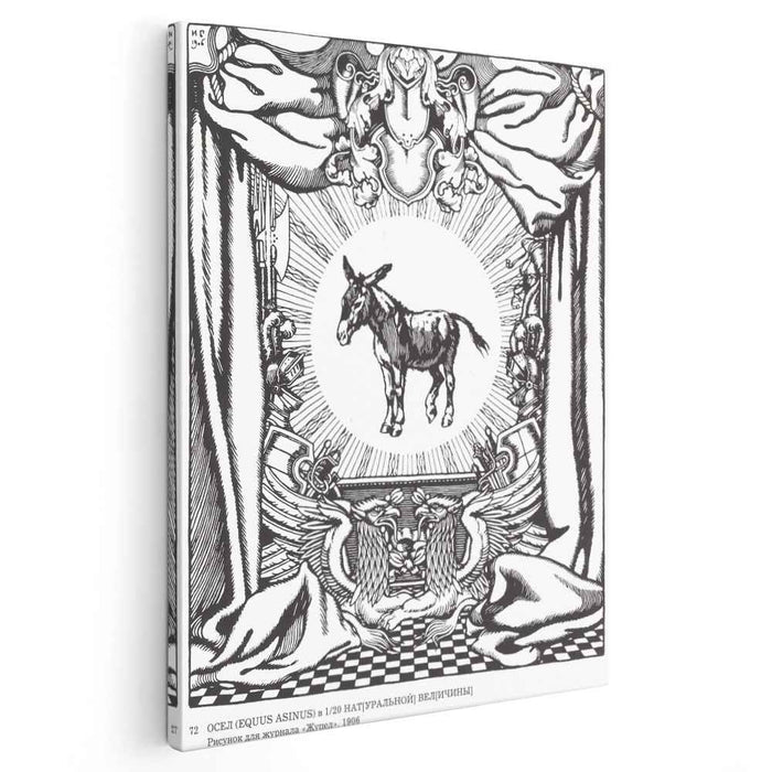 Donkey, Illustration for the magazine Bogey by Ivan Bilibin