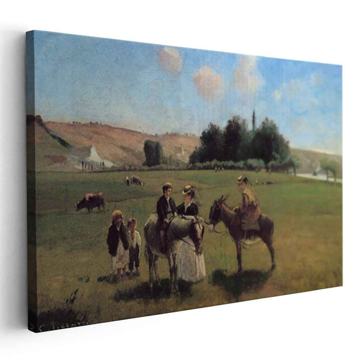 Donkey Ride at La Roche-Guyon (1865) by Camille Pissarro