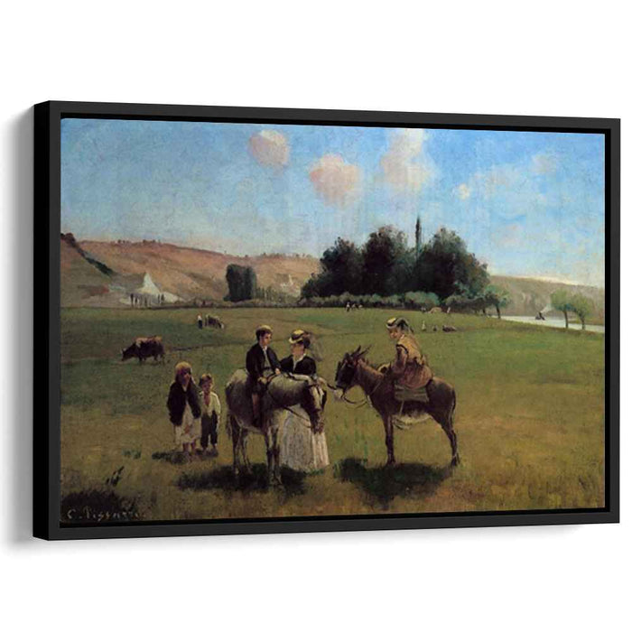 Donkey Ride at La Roche-Guyon (1865) by Camille Pissarro