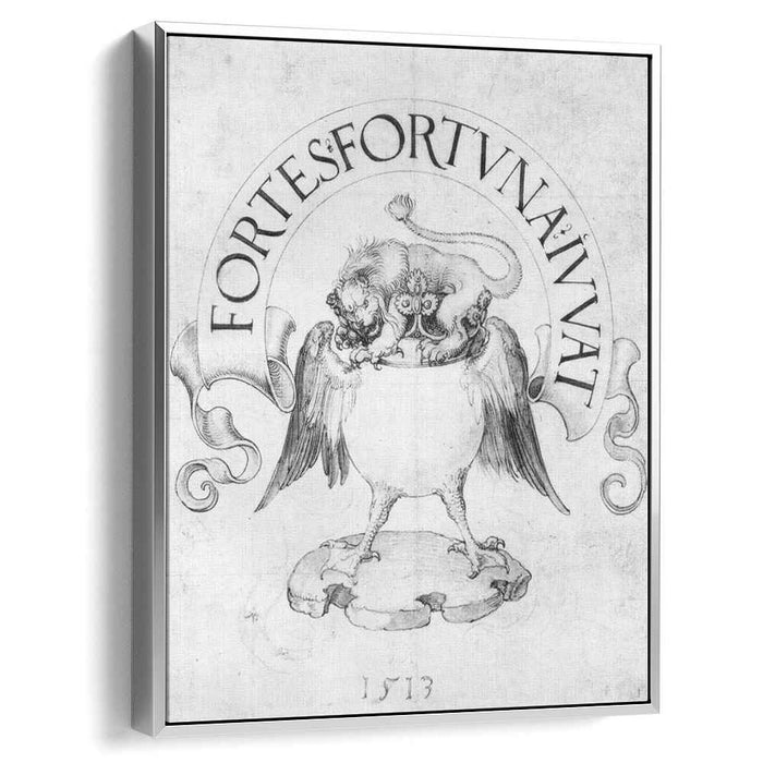 Draft for a book sign lion (1513) by Albrecht Durer