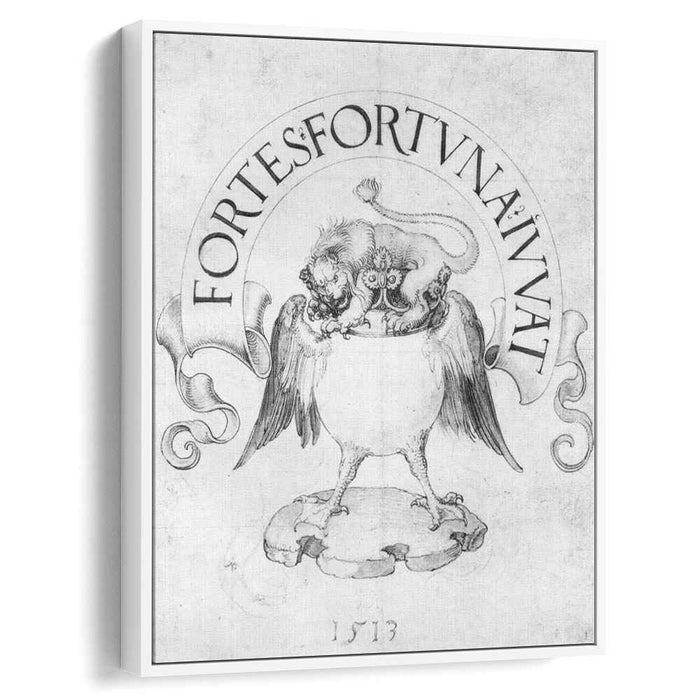 Draft for a book sign lion (1513) by Albrecht Durer