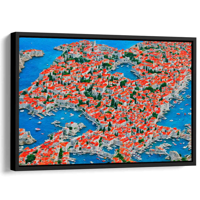 Rooftop Mosaic Delight: Aerial View of Dubrovnik's Terracotta Rooftops