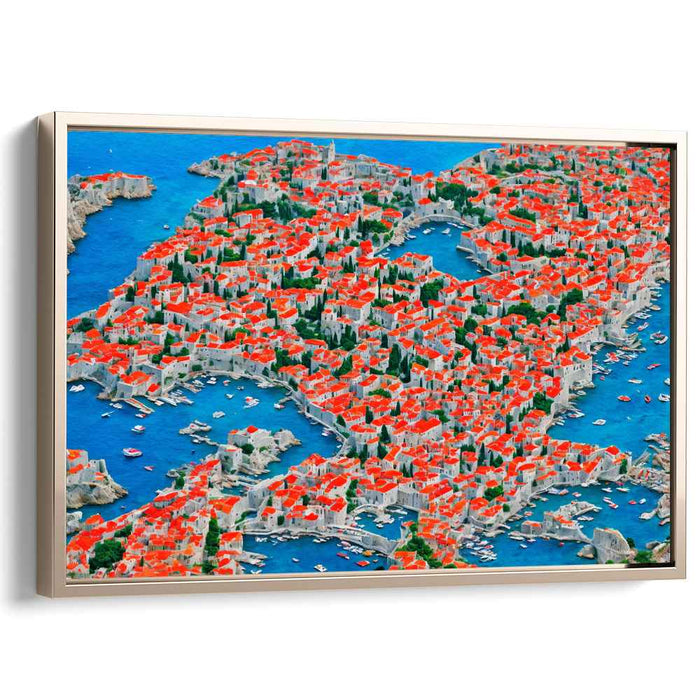 Rooftop Mosaic Delight: Aerial View of Dubrovnik's Terracotta Rooftops