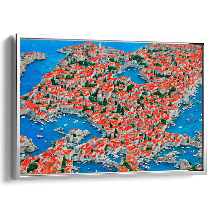 Rooftop Mosaic Delight: Aerial View of Dubrovnik's Terracotta Rooftops