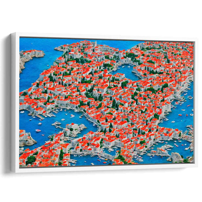 Rooftop Mosaic Delight: Aerial View of Dubrovnik's Terracotta Rooftops