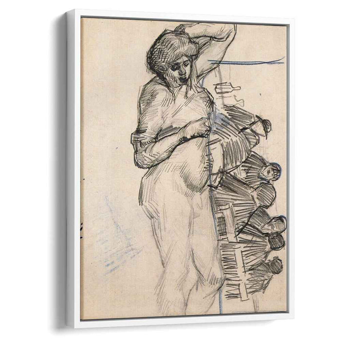 Dying Slave and Figures at a Table (1887) by Vincent van Gogh