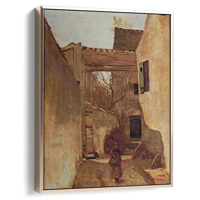 Ecouen, Corner of the Village by Camille Corot