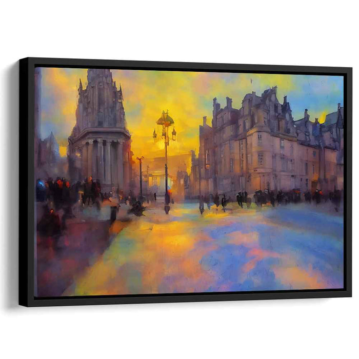 Sunset Whispers in Urban Silhouette: Enchanting Cityscape at Sunset