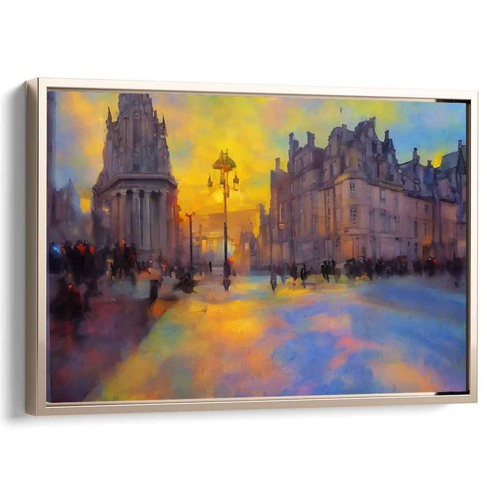 Sunset Whispers in Urban Silhouette: Enchanting Cityscape at Sunset