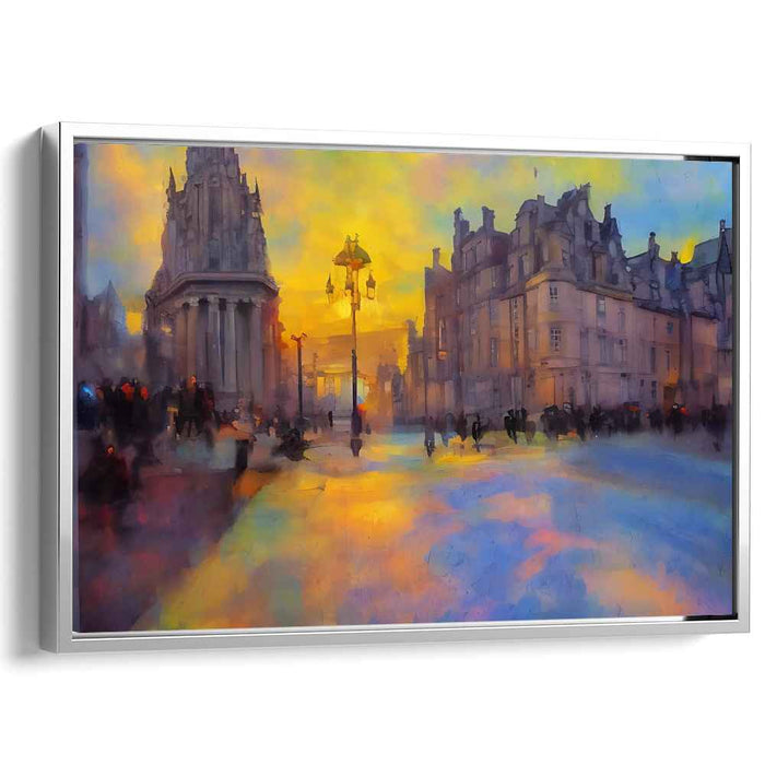 Sunset Whispers in Urban Silhouette: Enchanting Cityscape at Sunset