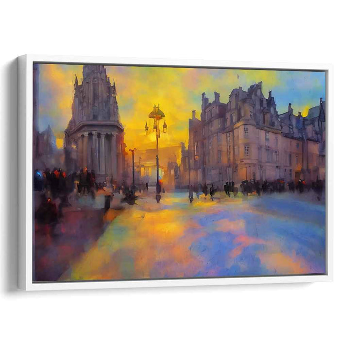 Sunset Whispers in Urban Silhouette: Enchanting Cityscape at Sunset