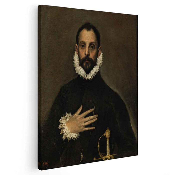 The Knight with his hand on his breast (1584) by El Greco