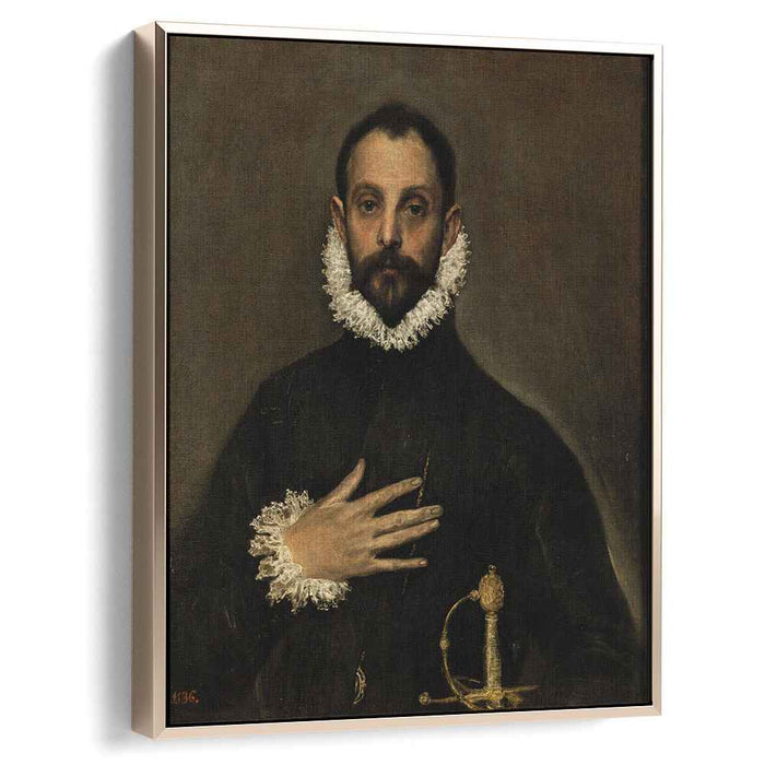 The Knight with his hand on his breast (1584) by El Greco