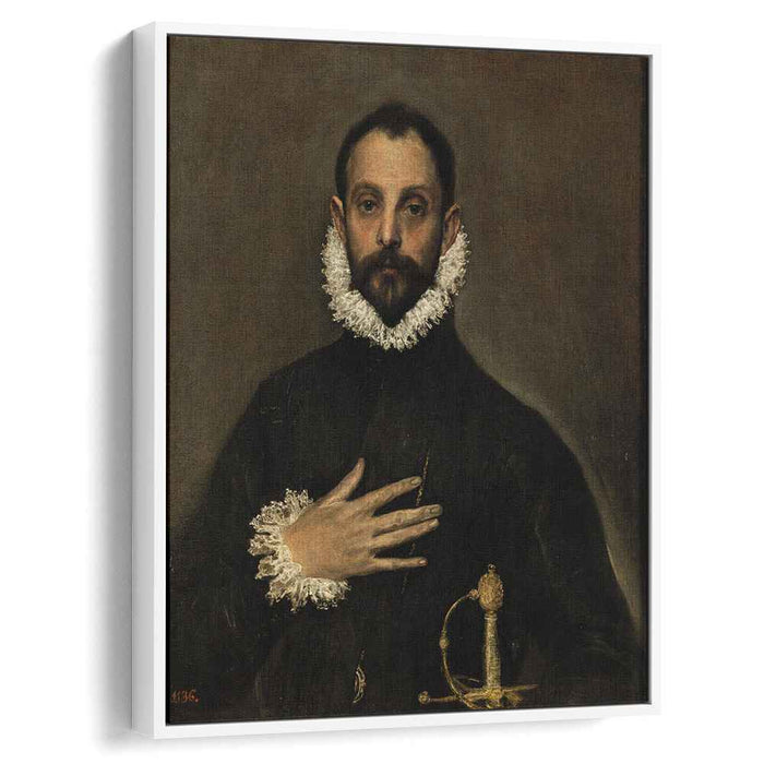 The Knight with his hand on his breast (1584) by El Greco
