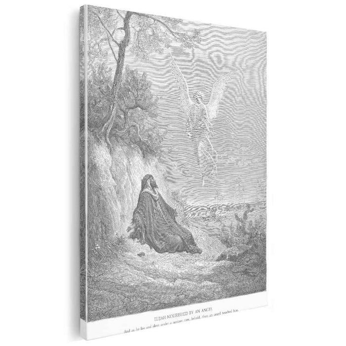 Elijah Is Nourished by an Angel by Gustave Dore