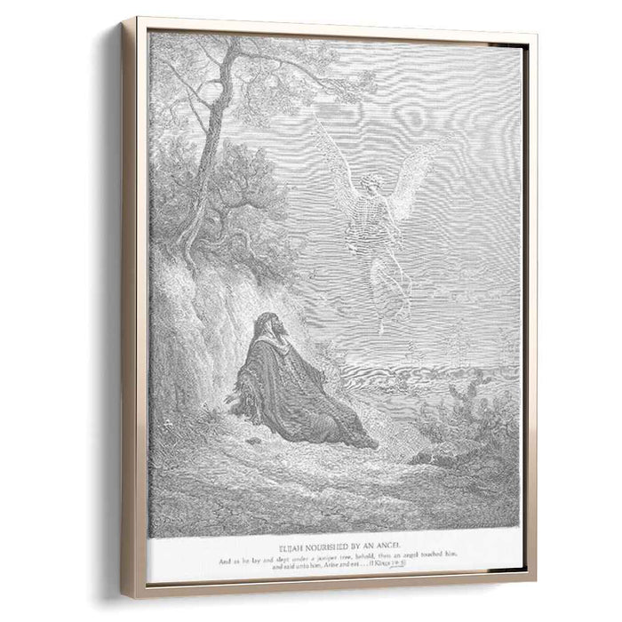 Elijah Is Nourished by an Angel by Gustave Dore