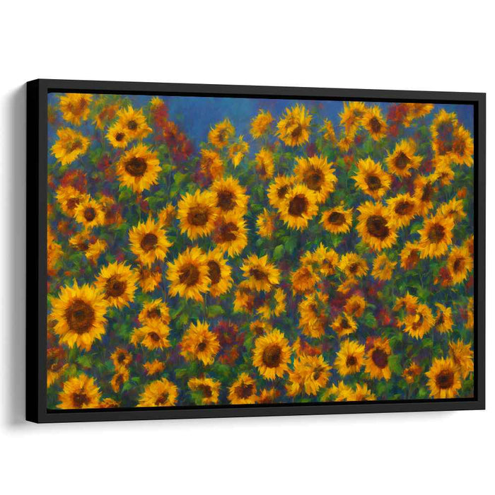 Sunny Petal Paradise: Lush Sunflower Field Canvas Art Print