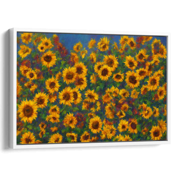 Sunny Petal Paradise: Lush Sunflower Field Canvas Art Print