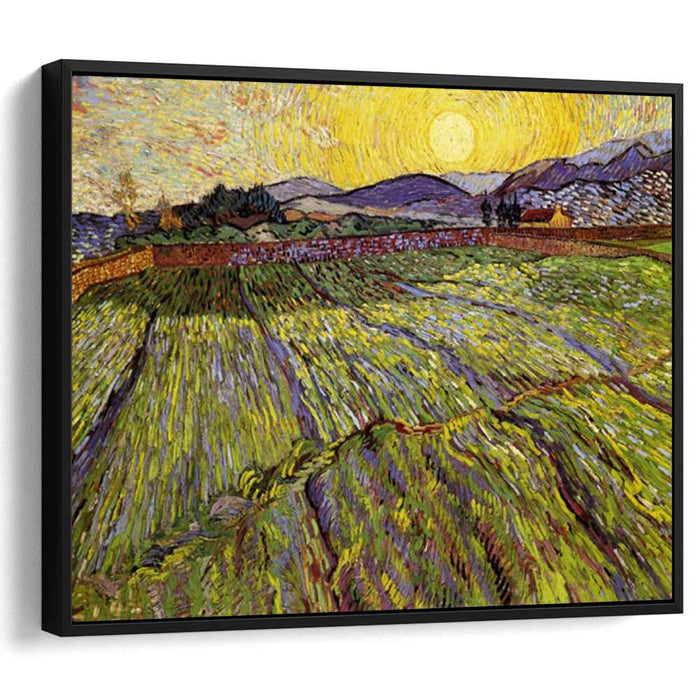 Enclosed field with rising sun (1889) by Vincent van Gogh