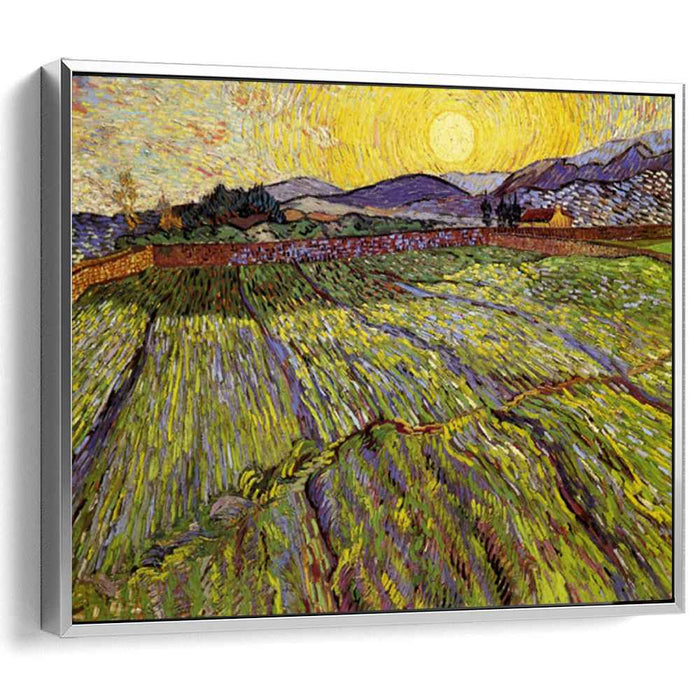 Enclosed field with rising sun (1889) by Vincent van Gogh