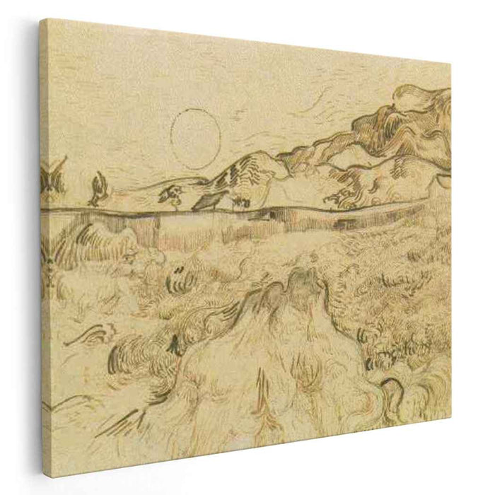 Enclosed Wheat Field with Reaper (1889) by Vincent van Gogh